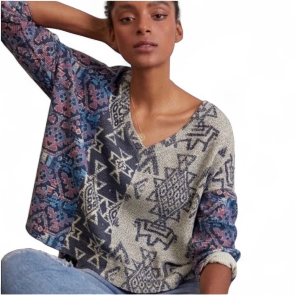 Pilcro Multicolor V-Neck Sweater